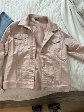 Buffalo David Bitton Blush Pink Denim-Style Jacket